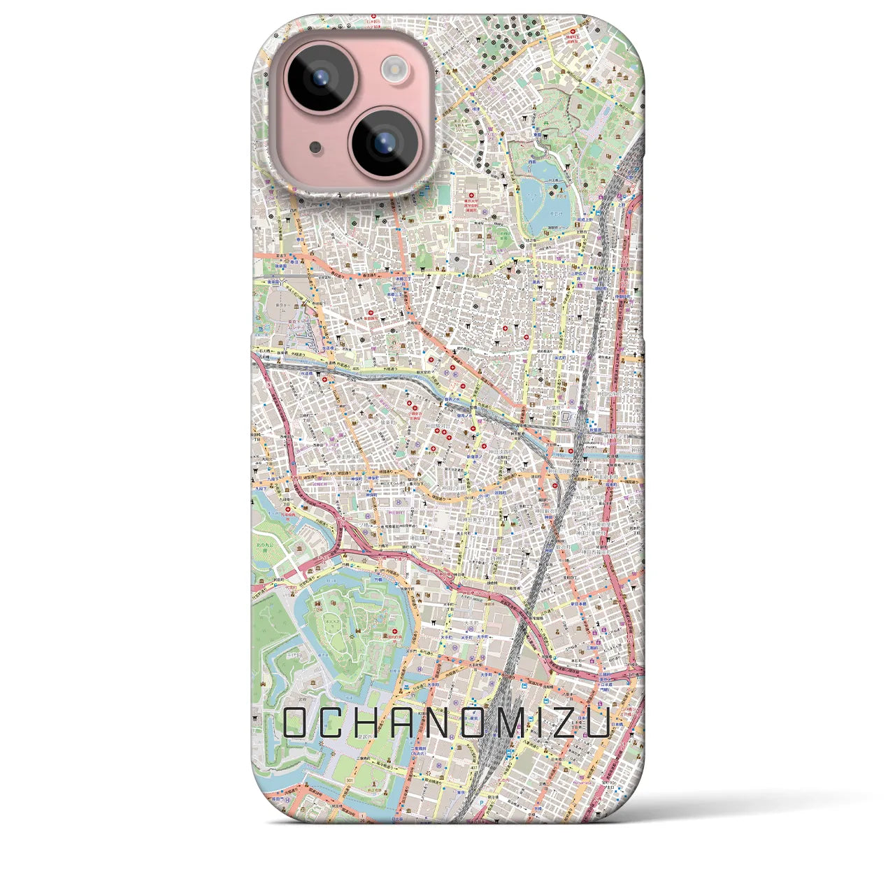 【御茶ノ水(東京都)】地図柄iPhoneケース(バックカバータイプ)