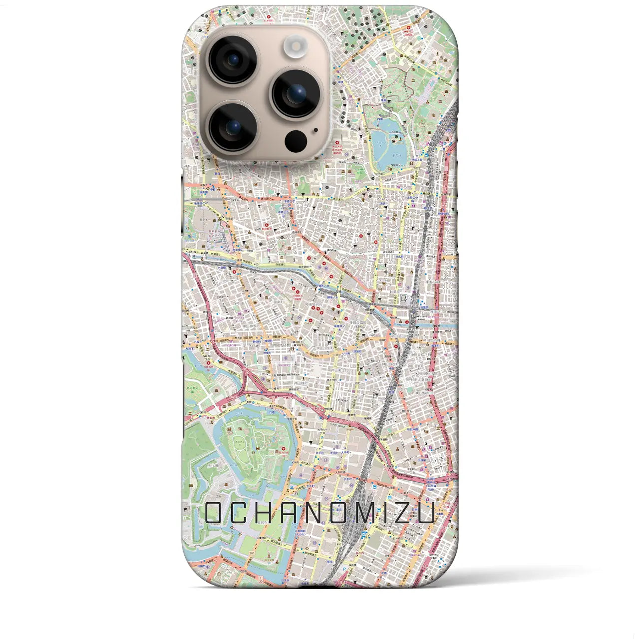 【御茶ノ水(東京都)】地図柄iPhoneケース(バックカバータイプ)
