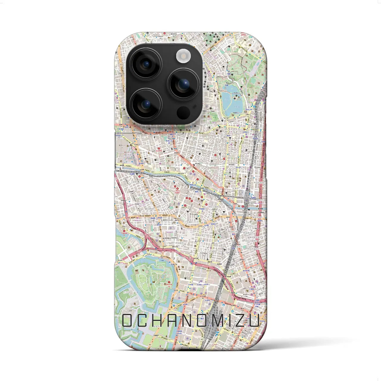 【御茶ノ水(東京都)】地図柄iPhoneケース(バックカバータイプ)