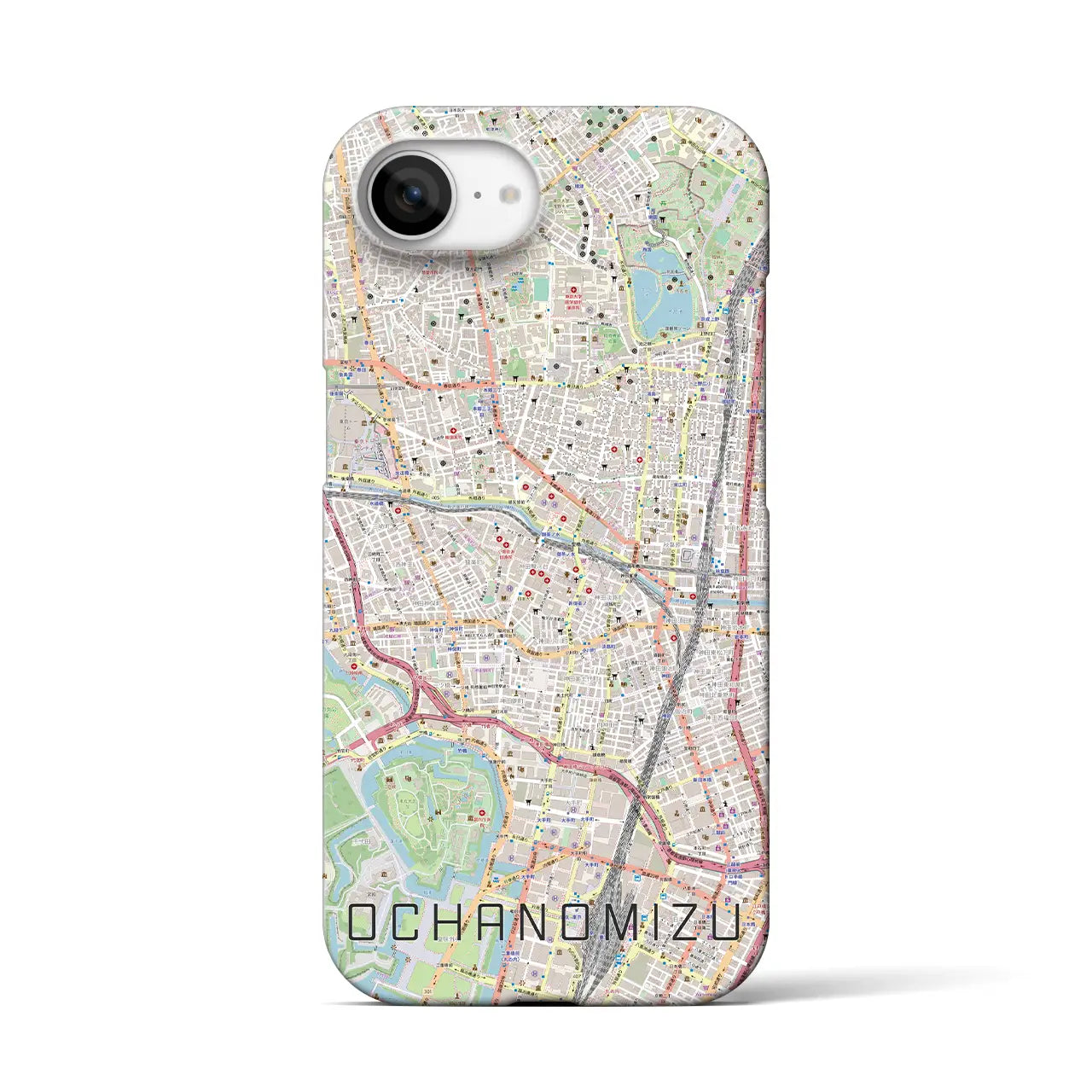 【御茶ノ水(東京都)】地図柄iPhoneケース(バックカバータイプ)