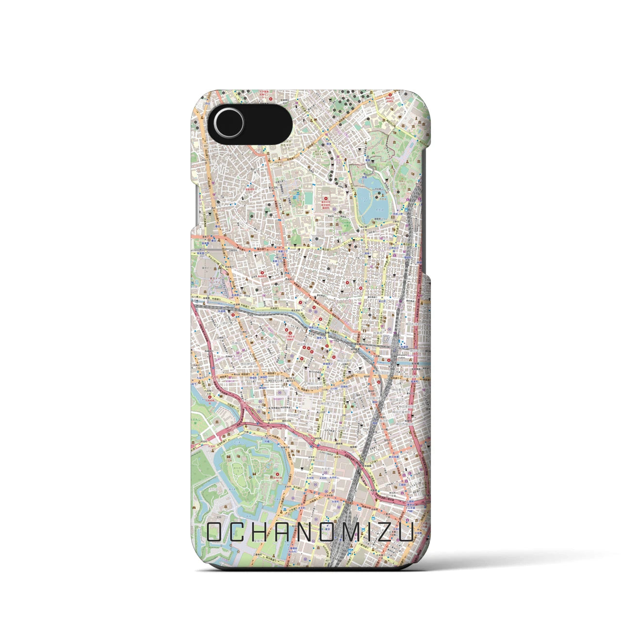 【御茶ノ水(東京都)】地図柄iPhoneケース(バックカバータイプ)