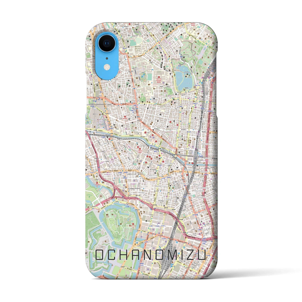 【御茶ノ水(東京都)】地図柄iPhoneケース(バックカバータイプ)