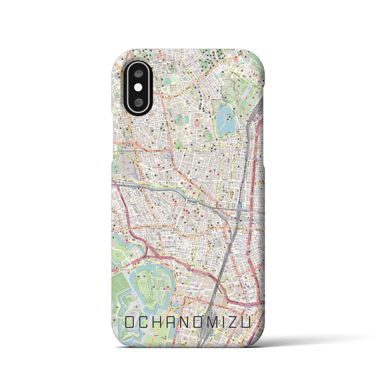 【御茶ノ水(東京都)】地図柄iPhoneケース(バックカバータイプ)
