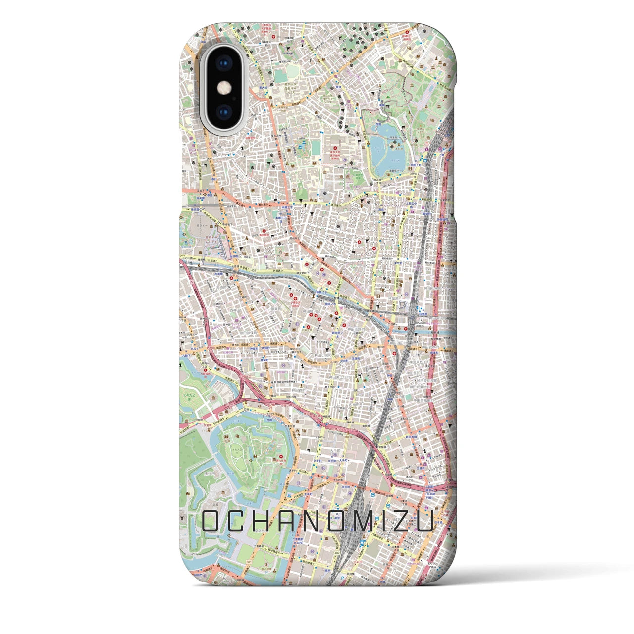 【御茶ノ水(東京都)】地図柄iPhoneケース(バックカバータイプ)