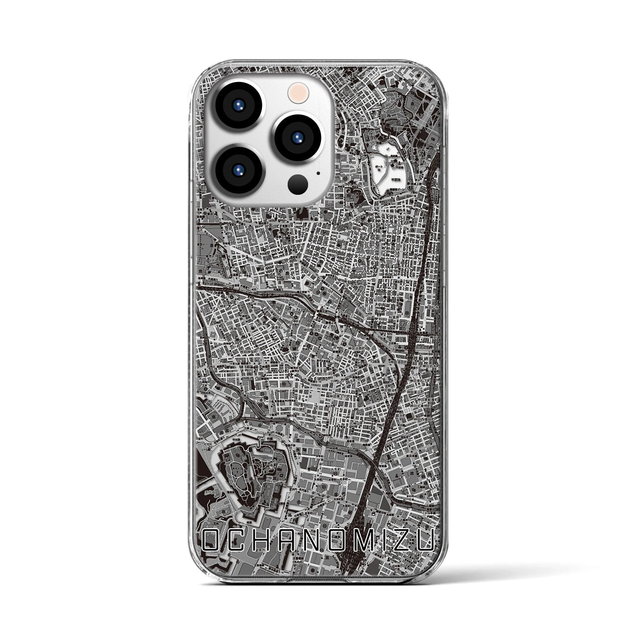 【御茶ノ水(東京都)】地図柄iPhoneケース(クリアタイプ)