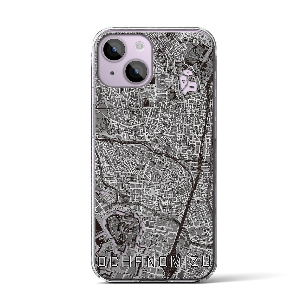 【御茶ノ水(東京都)】地図柄iPhoneケース(クリアタイプ)