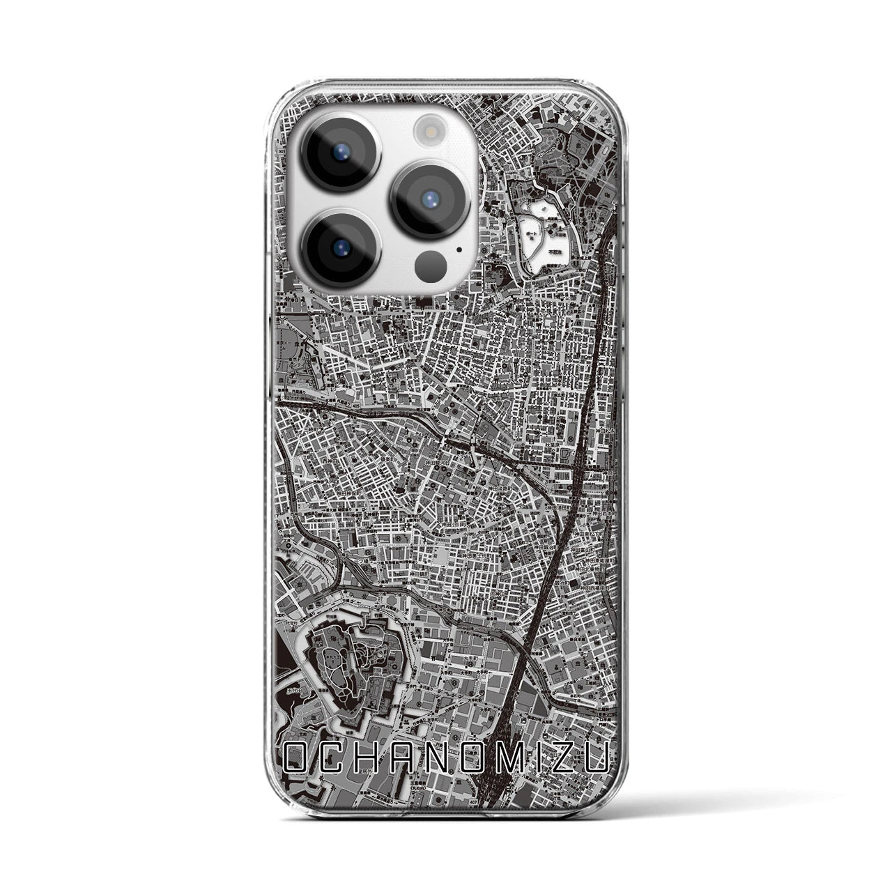 【御茶ノ水(東京都)】地図柄iPhoneケース(クリアタイプ)