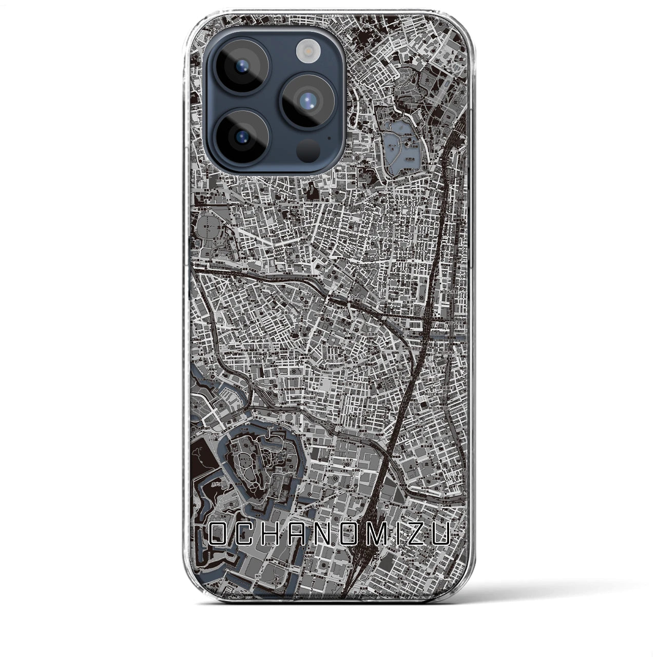 【御茶ノ水(東京都)】地図柄iPhoneケース(クリアタイプ)
