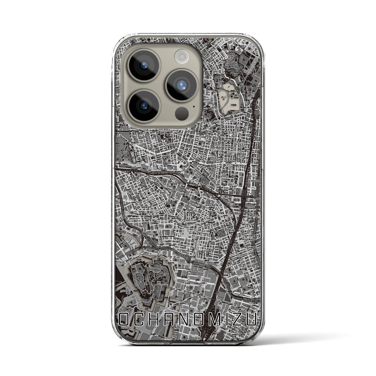 【御茶ノ水(東京都)】地図柄iPhoneケース(クリアタイプ)