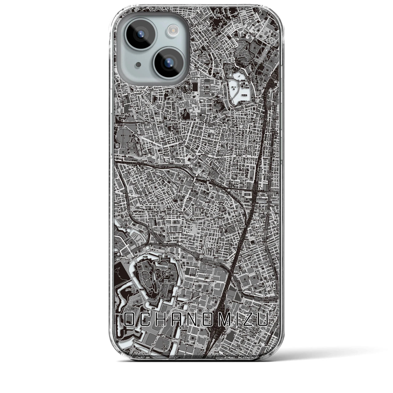 【御茶ノ水(東京都)】地図柄iPhoneケース(クリアタイプ)