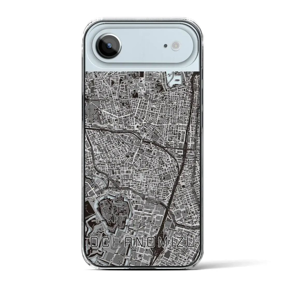 【御茶ノ水(東京都)】地図柄iPhoneケース(クリアタイプ)モノトーン・iPhone 17 Pro Max 用
