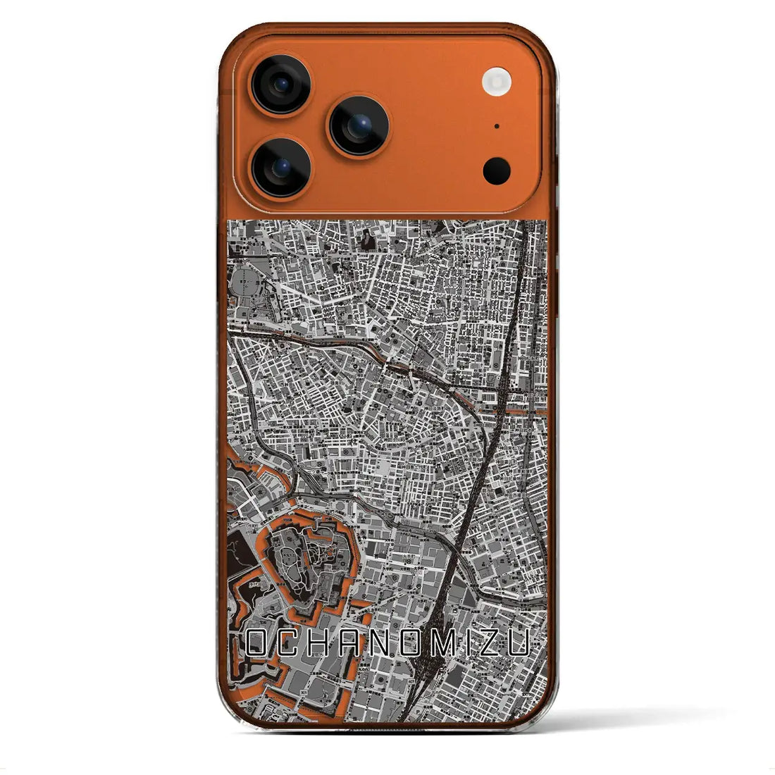 【御茶ノ水(東京都)】地図柄iPhoneケース(クリアタイプ)