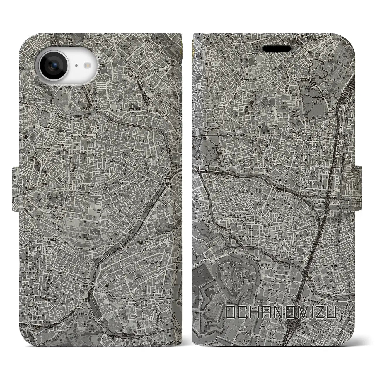 【御茶ノ水(東京都)】地図柄iPhoneケース(手帳タイプ)