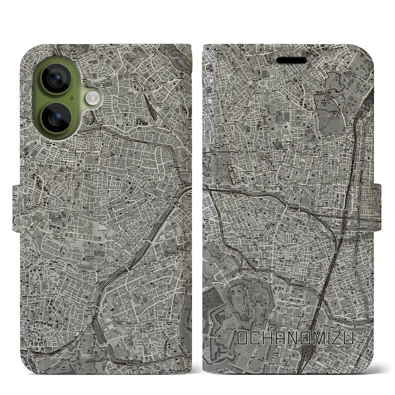 【御茶ノ水(東京都)】地図柄iPhoneケース(手帳タイプ)