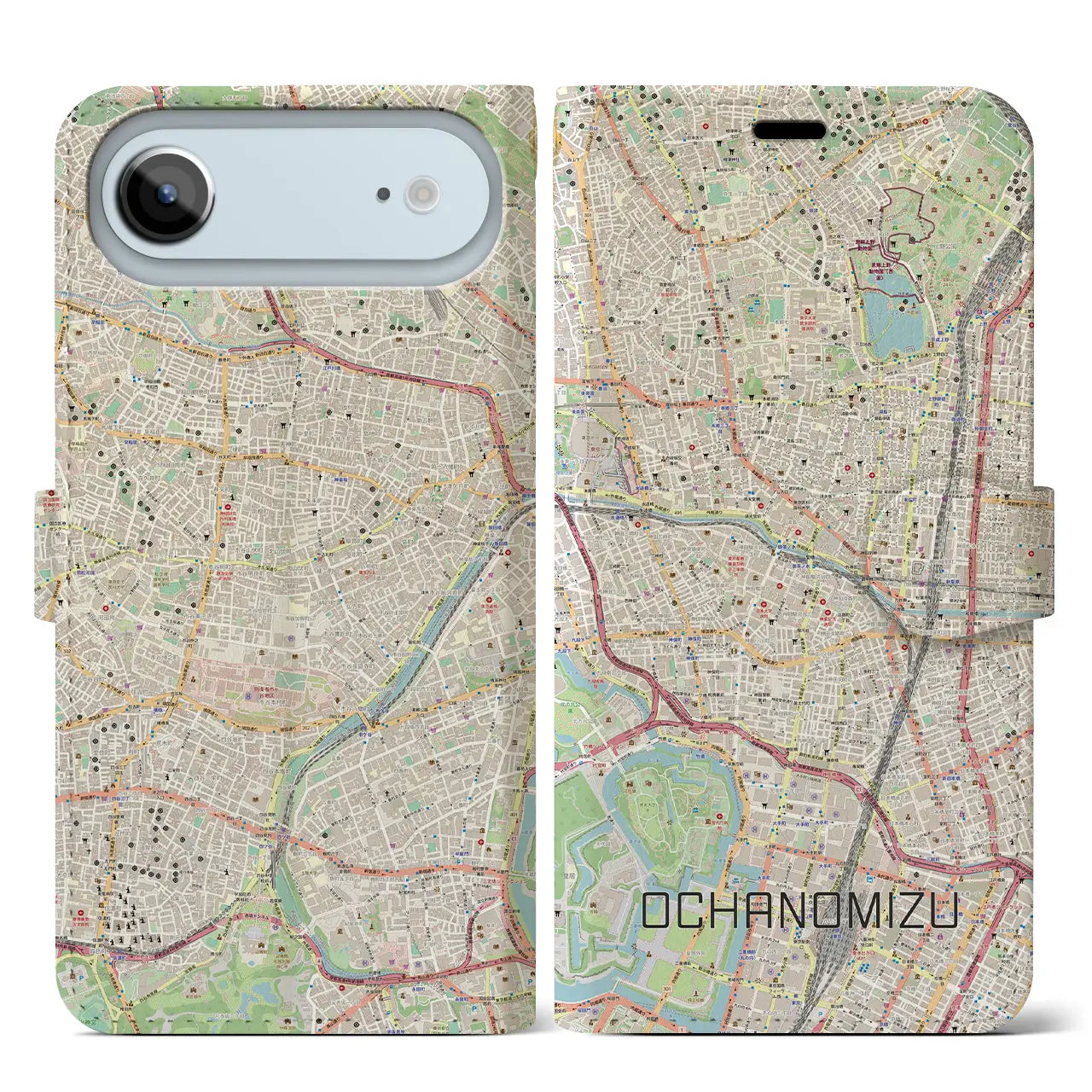 【御茶ノ水(東京都)】地図柄iPhoneケース(手帳タイプ)