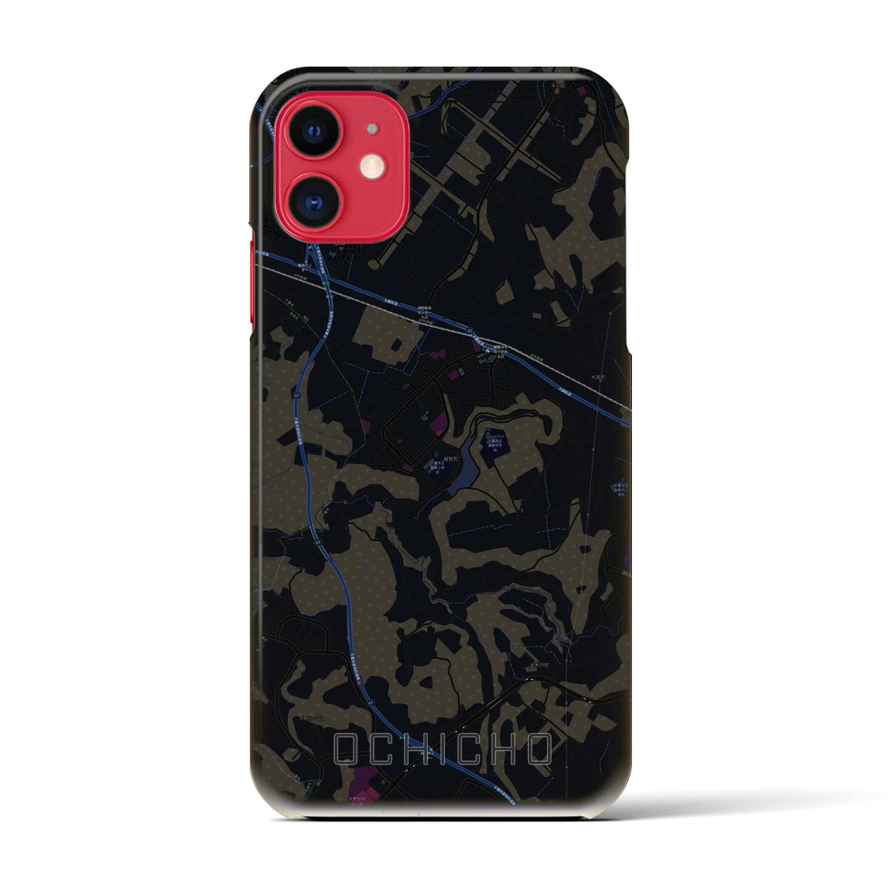 【越智町(千葉県)】地図柄iPhoneケース(バックカバータイプ)
