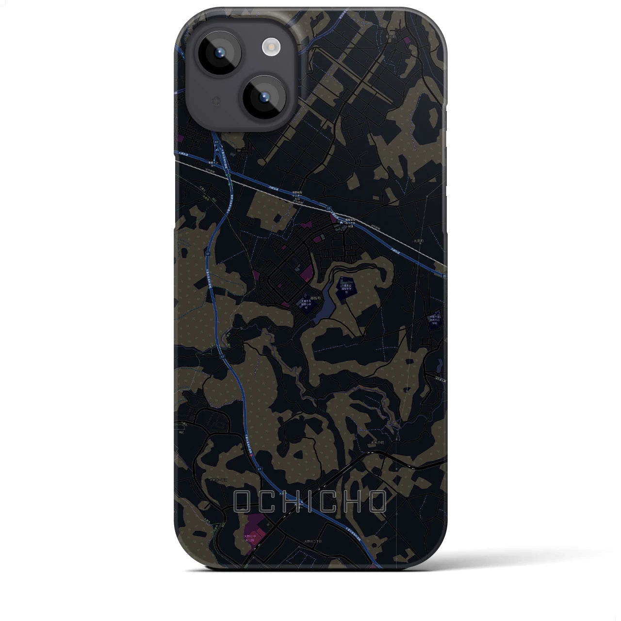 【越智町(千葉県)】地図柄iPhoneケース(バックカバータイプ)