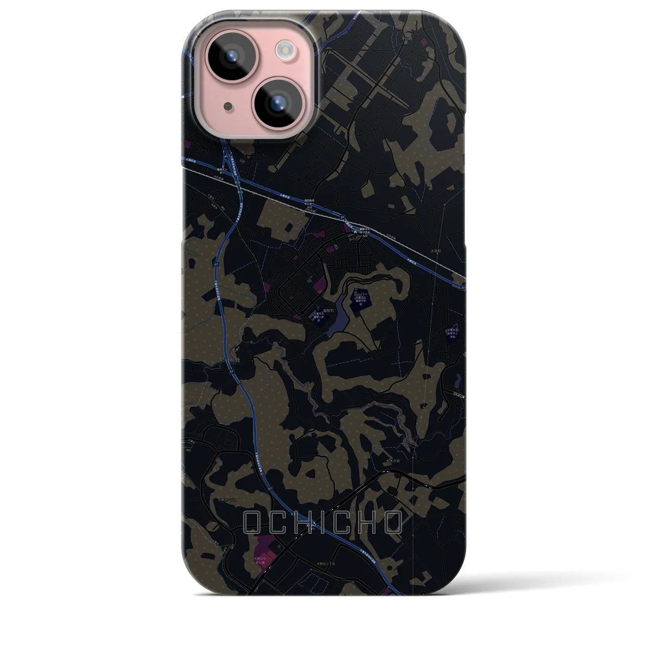 【越智町(千葉県)】地図柄iPhoneケース(バックカバータイプ)