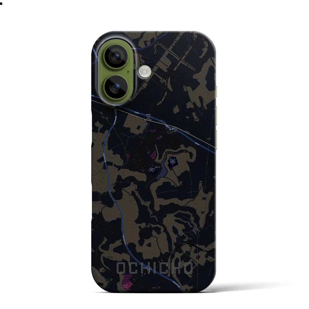 【越智町(千葉県)】地図柄iPhoneケース(バックカバータイプ)