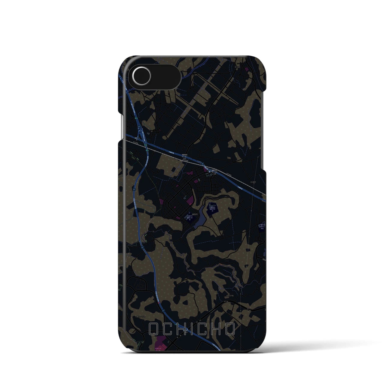 【越智町(千葉県)】地図柄iPhoneケース(バックカバータイプ)
