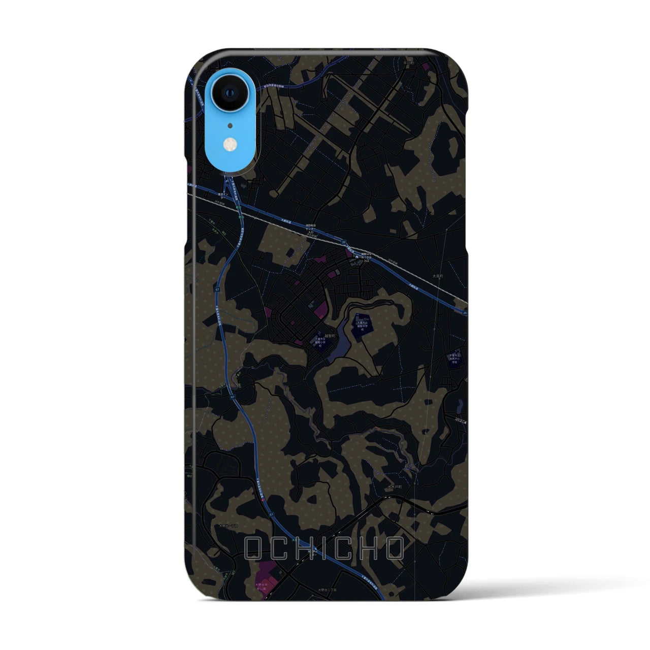 【越智町(千葉県)】地図柄iPhoneケース(バックカバータイプ)