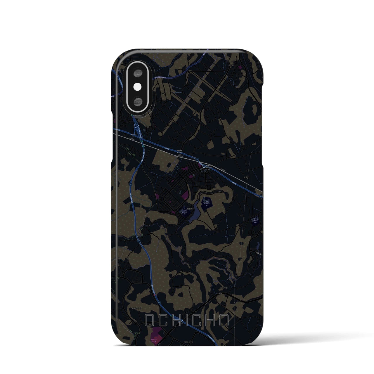 【越智町(千葉県)】地図柄iPhoneケース(バックカバータイプ)