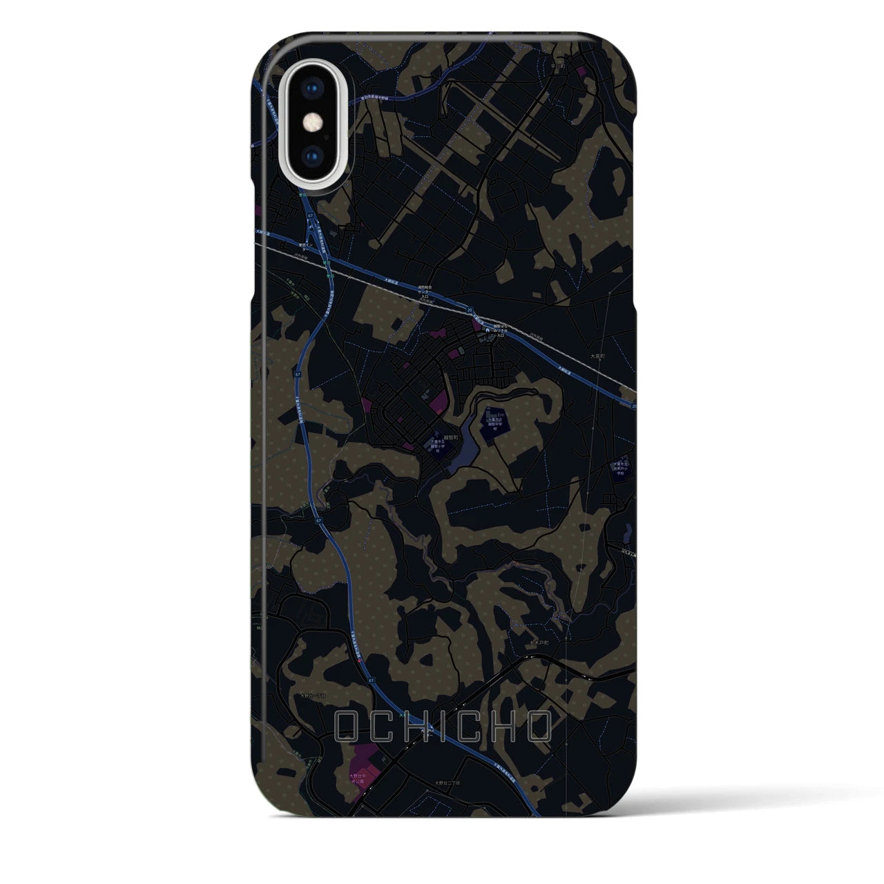 【越智町(千葉県)】地図柄iPhoneケース(バックカバータイプ)