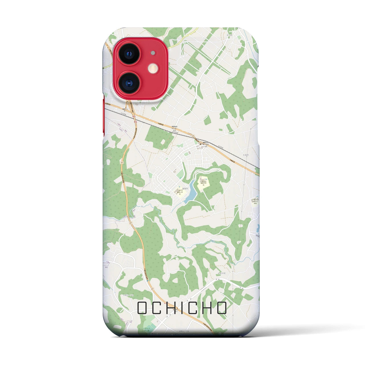 【越智町(千葉県)】地図柄iPhoneケース(バックカバータイプ)