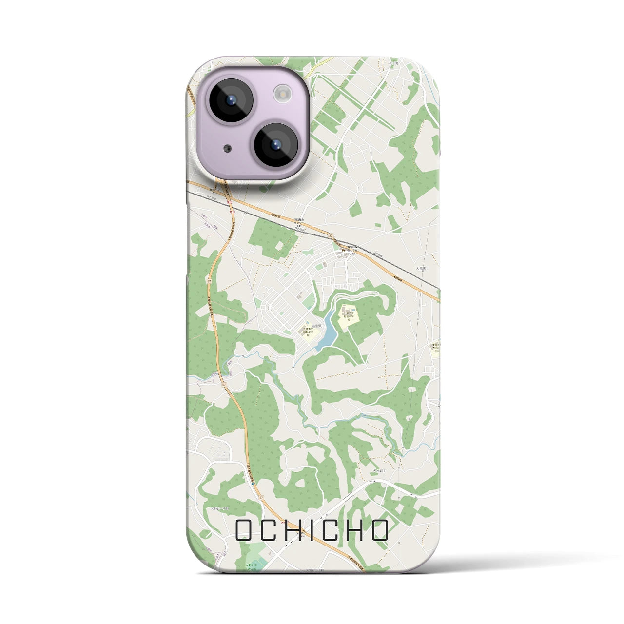 【越智町(千葉県)】地図柄iPhoneケース(バックカバータイプ)