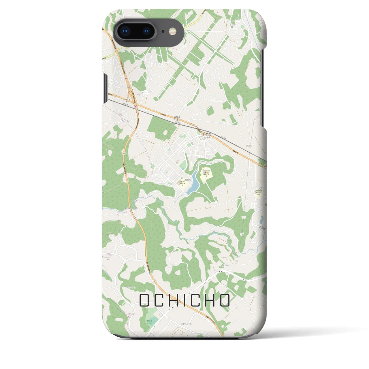 【越智町(千葉県)】地図柄iPhoneケース(バックカバータイプ)