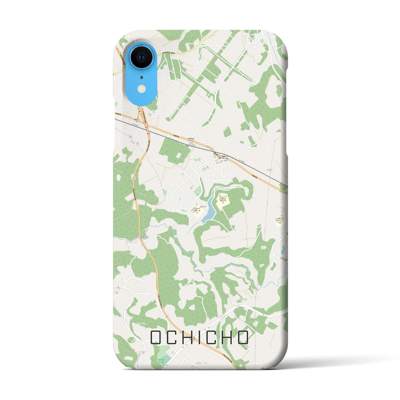 【越智町(千葉県)】地図柄iPhoneケース(バックカバータイプ)