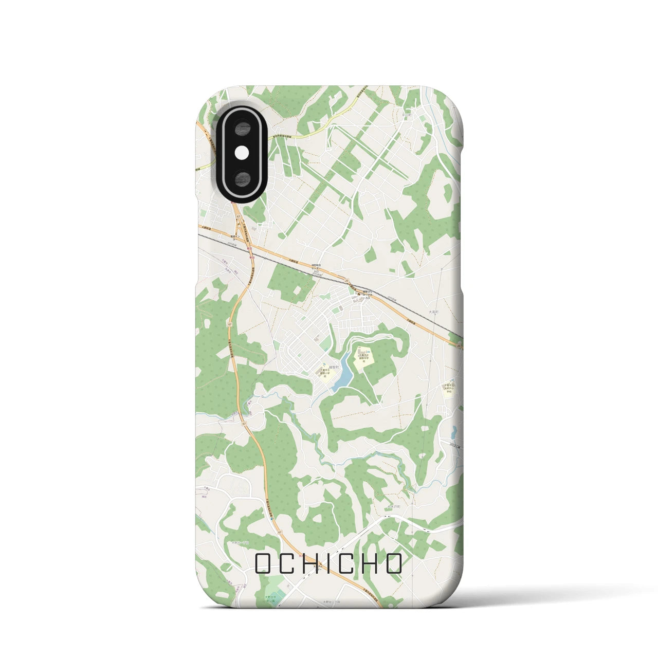 【越智町(千葉県)】地図柄iPhoneケース(バックカバータイプ)