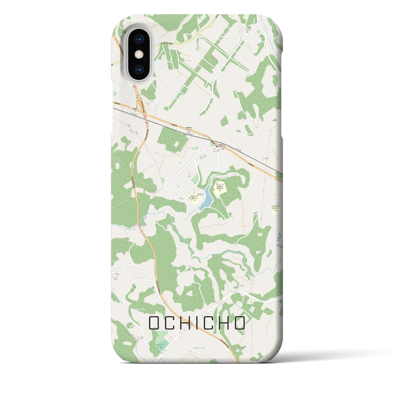 【越智町(千葉県)】地図柄iPhoneケース(バックカバータイプ)
