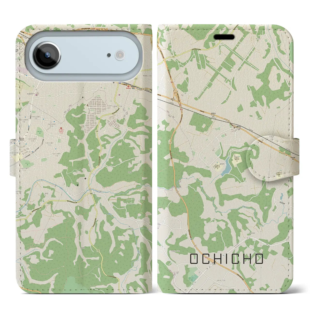 【越智町(千葉県)】地図柄iPhoneケース(手帳タイプ)