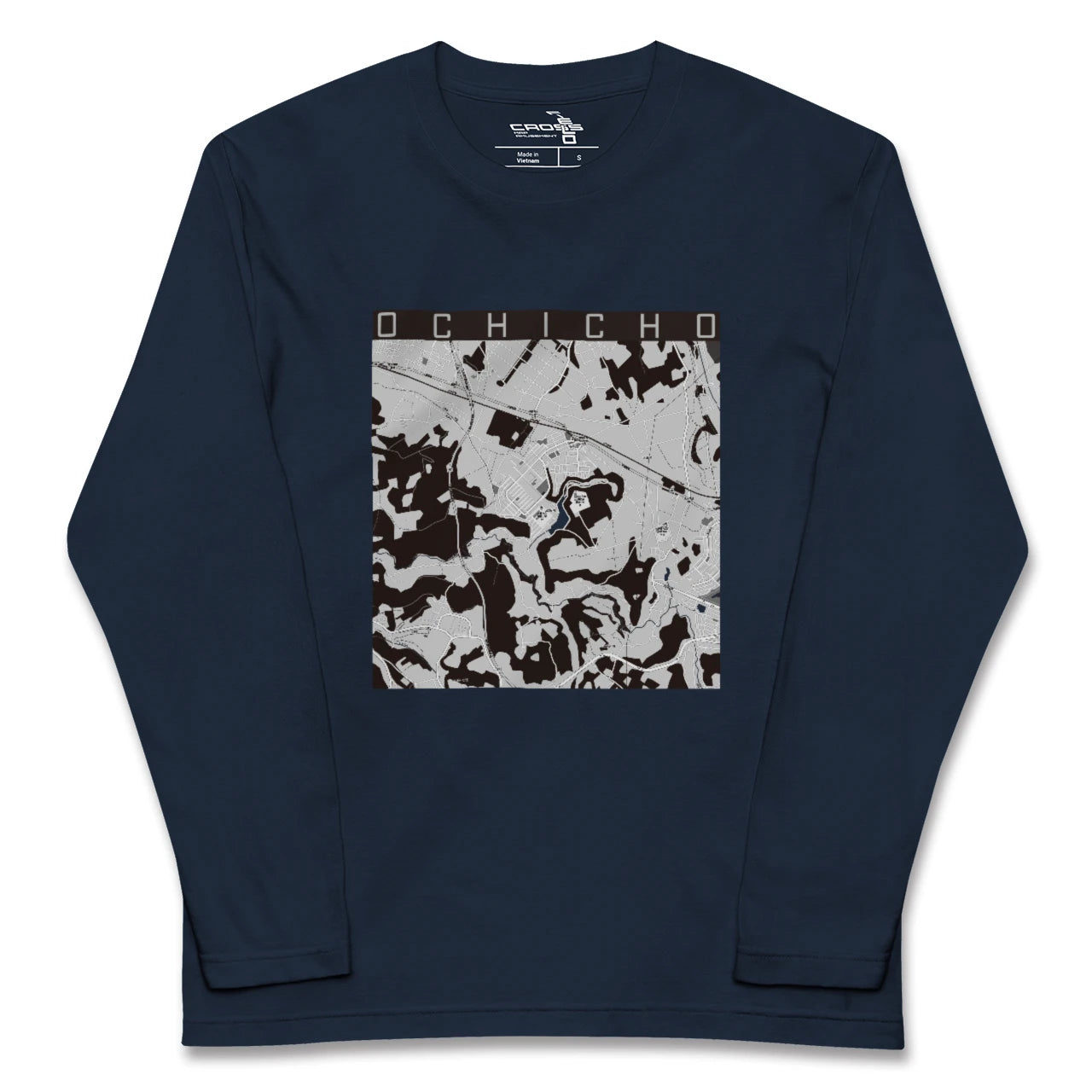 【越智町(千葉県)】地図柄ロングスリーブTシャツ