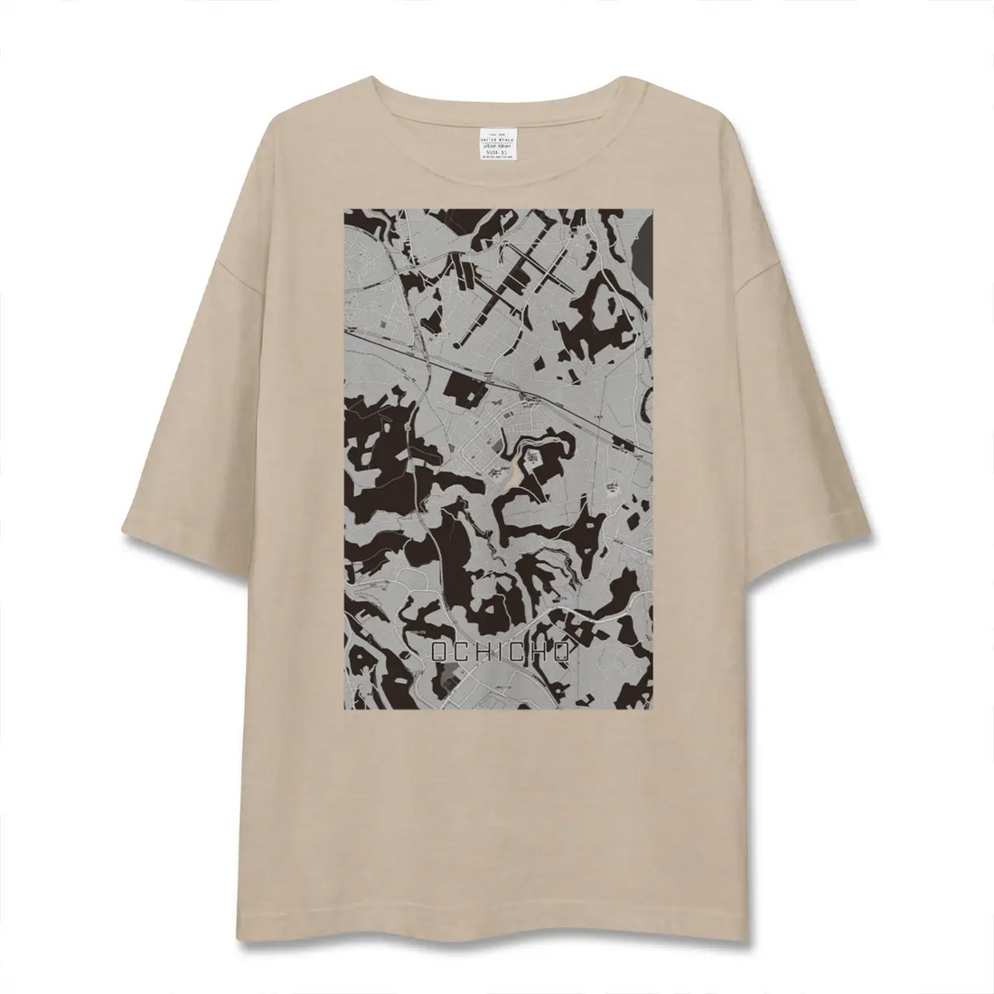 【越智町(千葉県)】地図柄ビッグシルエットTシャツ