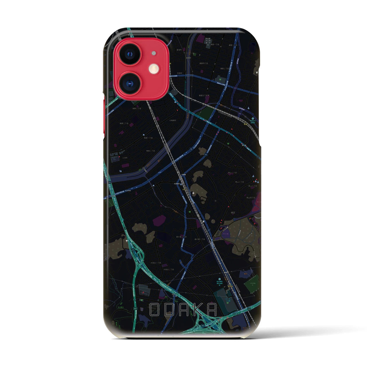 【大高(愛知県)】地図柄iPhoneケース(バックカバータイプ)