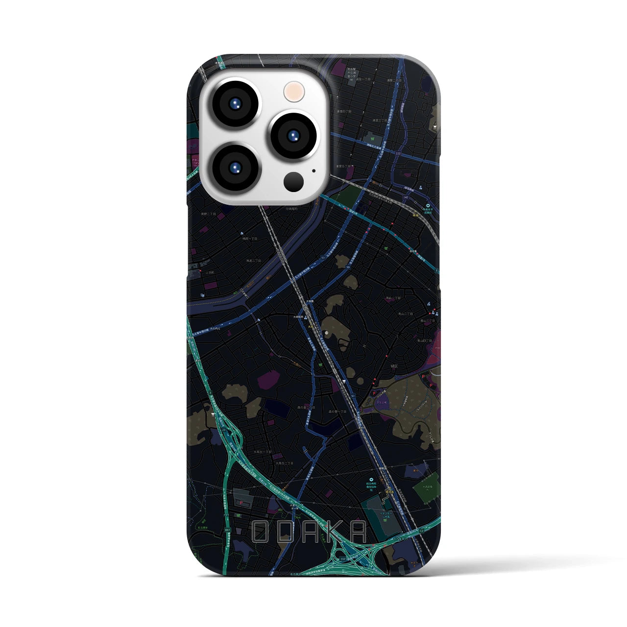 【大高(愛知県)】地図柄iPhoneケース(バックカバータイプ)