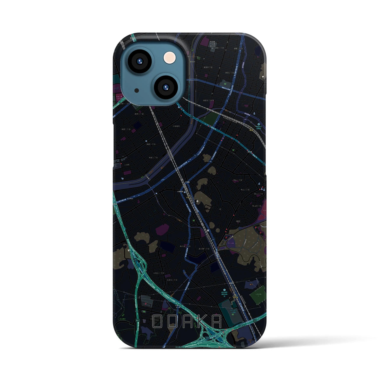 【大高(愛知県)】地図柄iPhoneケース(バックカバータイプ)