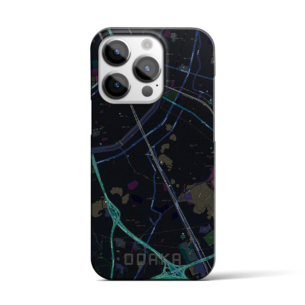 【大高(愛知県)】地図柄iPhoneケース(バックカバータイプ)