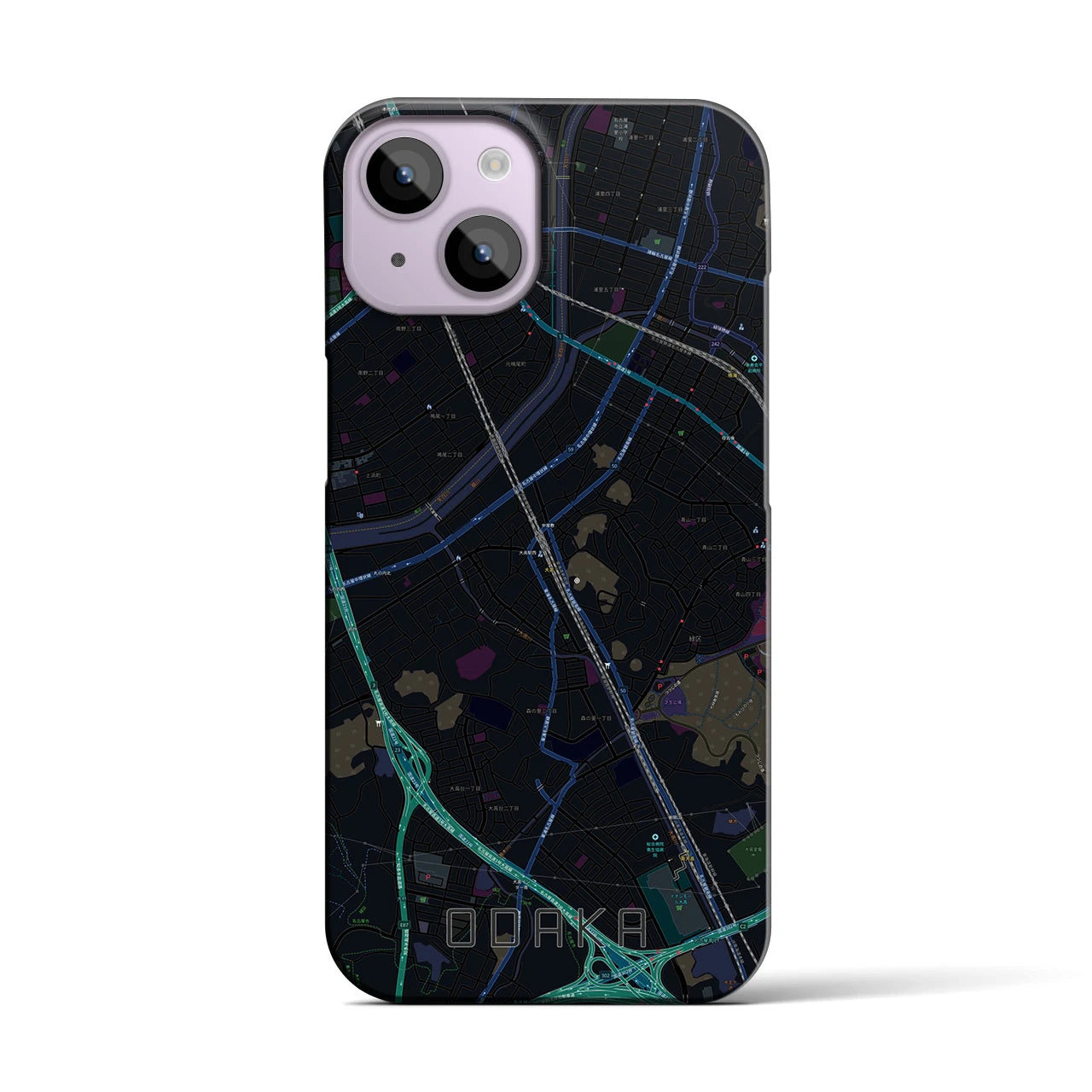 【大高(愛知県)】地図柄iPhoneケース(バックカバータイプ)
