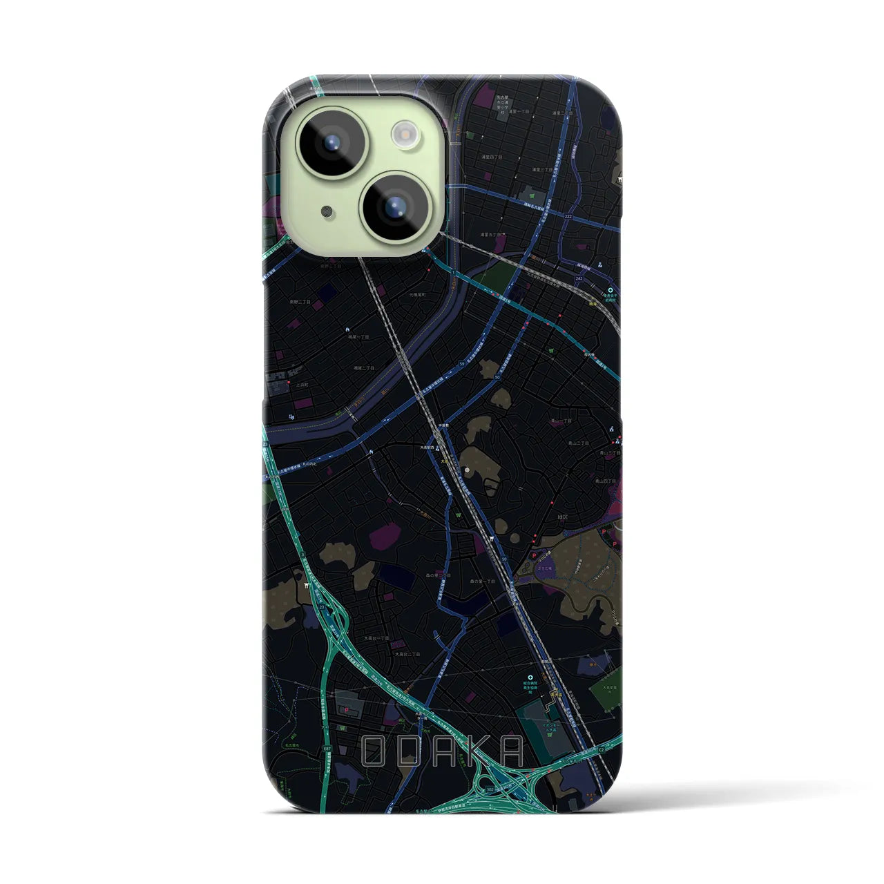 【大高(愛知県)】地図柄iPhoneケース(バックカバータイプ)