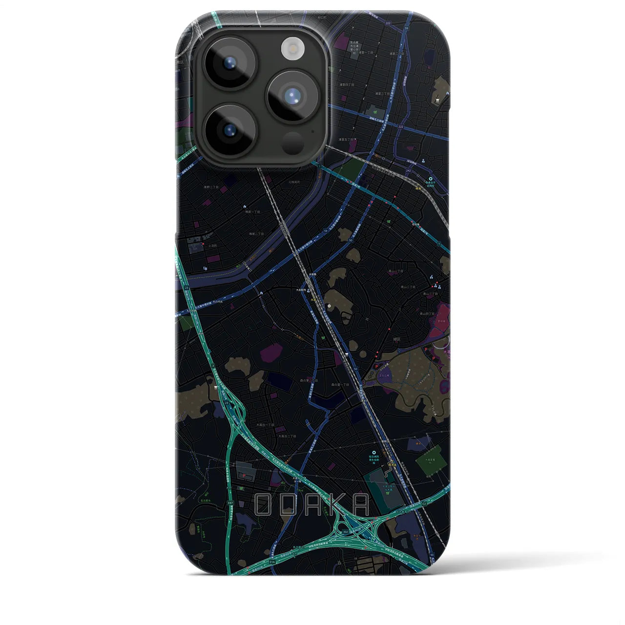 【大高(愛知県)】地図柄iPhoneケース(バックカバータイプ)