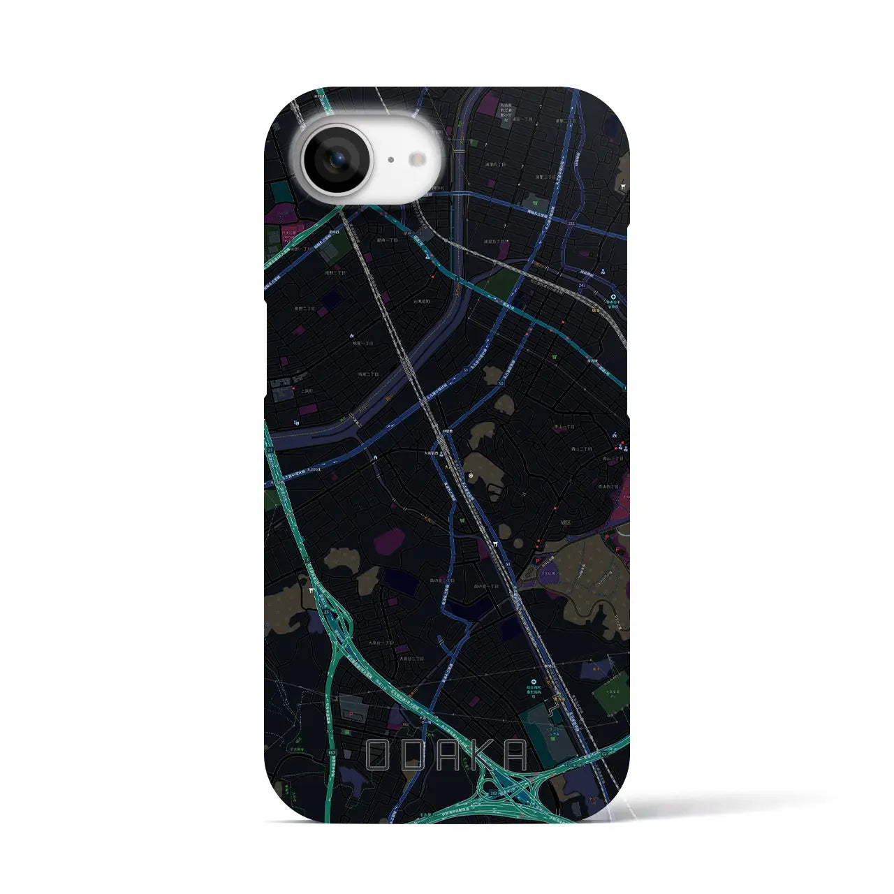 【大高(愛知県)】地図柄iPhoneケース(バックカバータイプ)