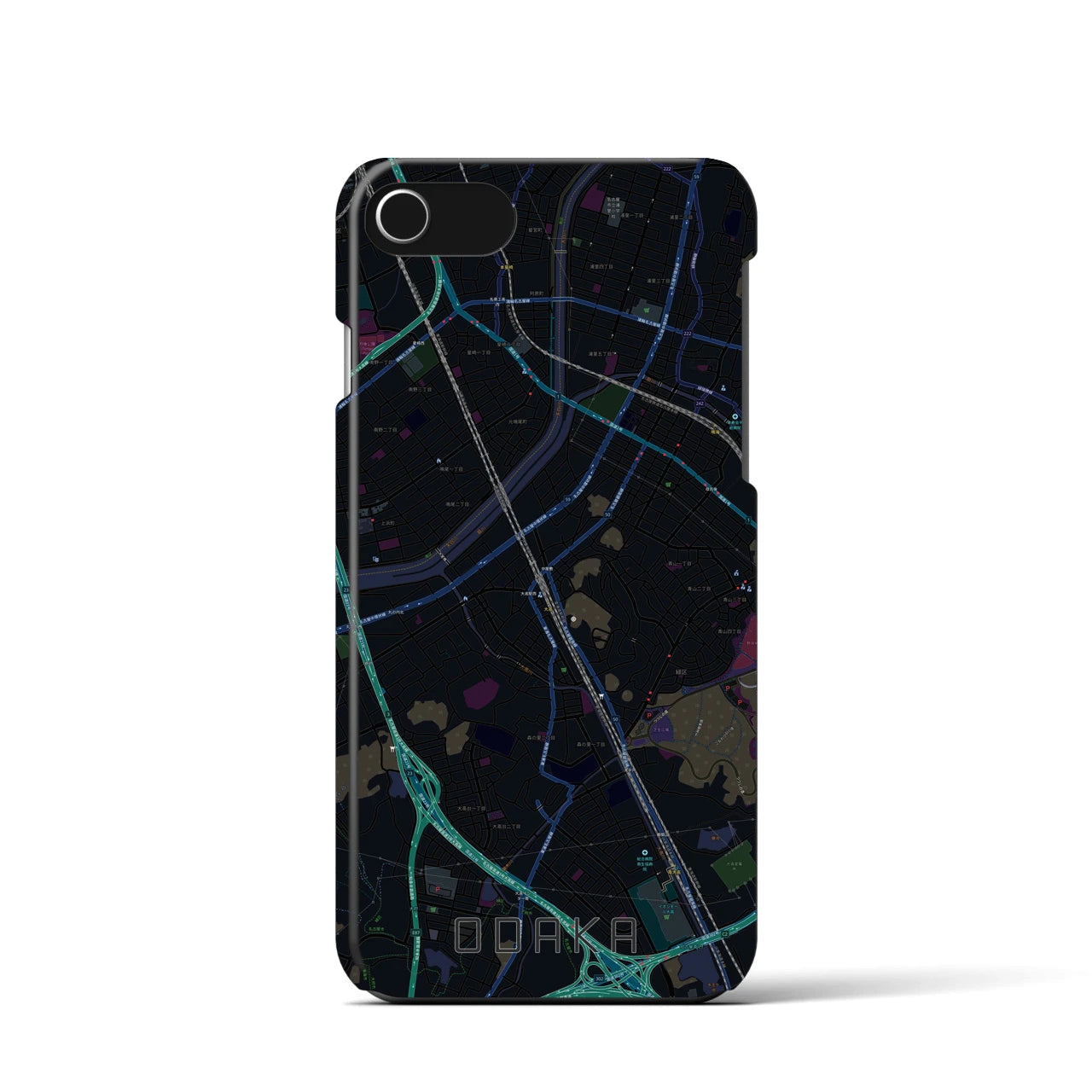 【大高(愛知県)】地図柄iPhoneケース(バックカバータイプ)