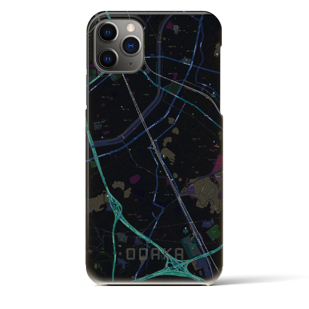 【大高(愛知県)】地図柄iPhoneケース(バックカバータイプ)