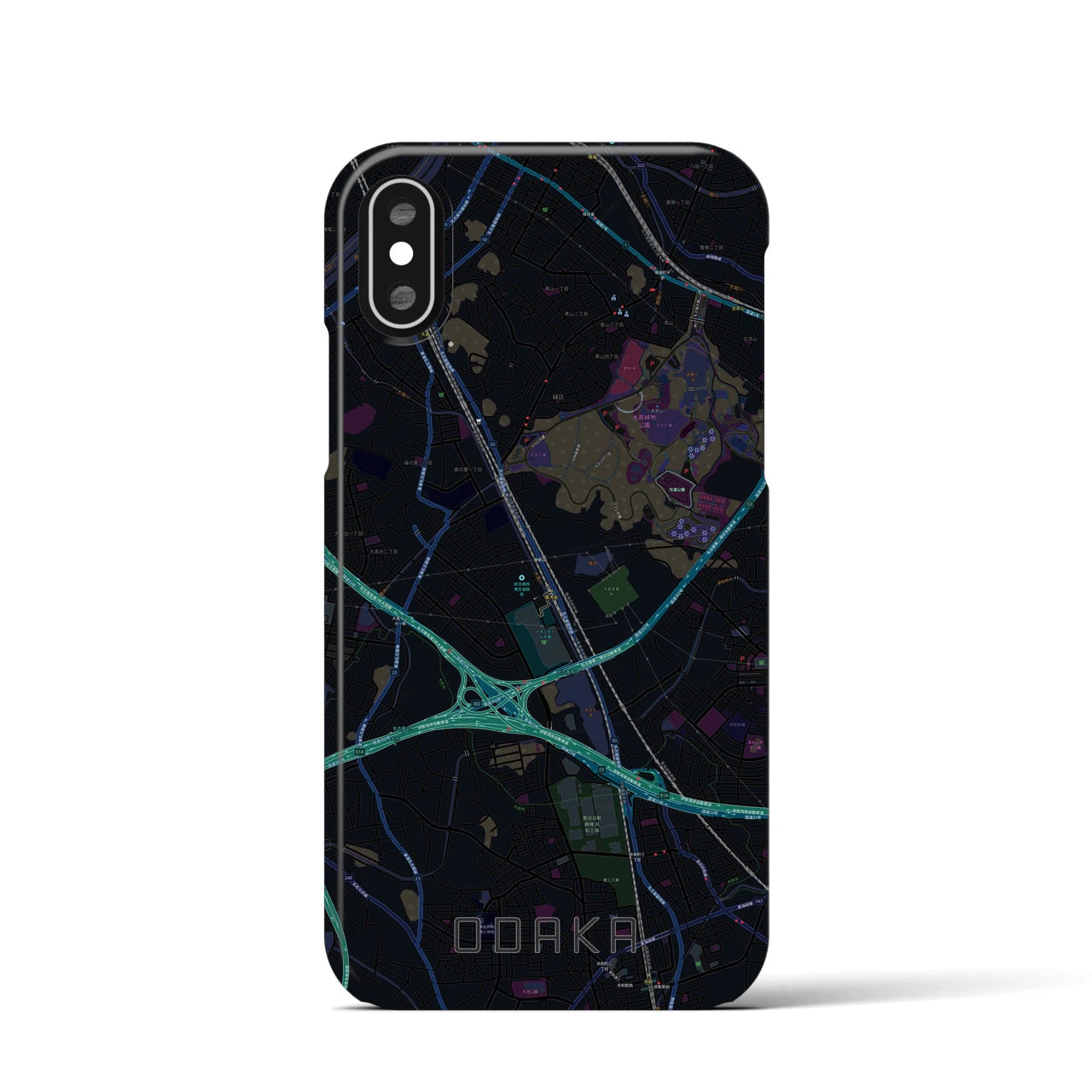 【大高(愛知県)】地図柄iPhoneケース(バックカバータイプ)