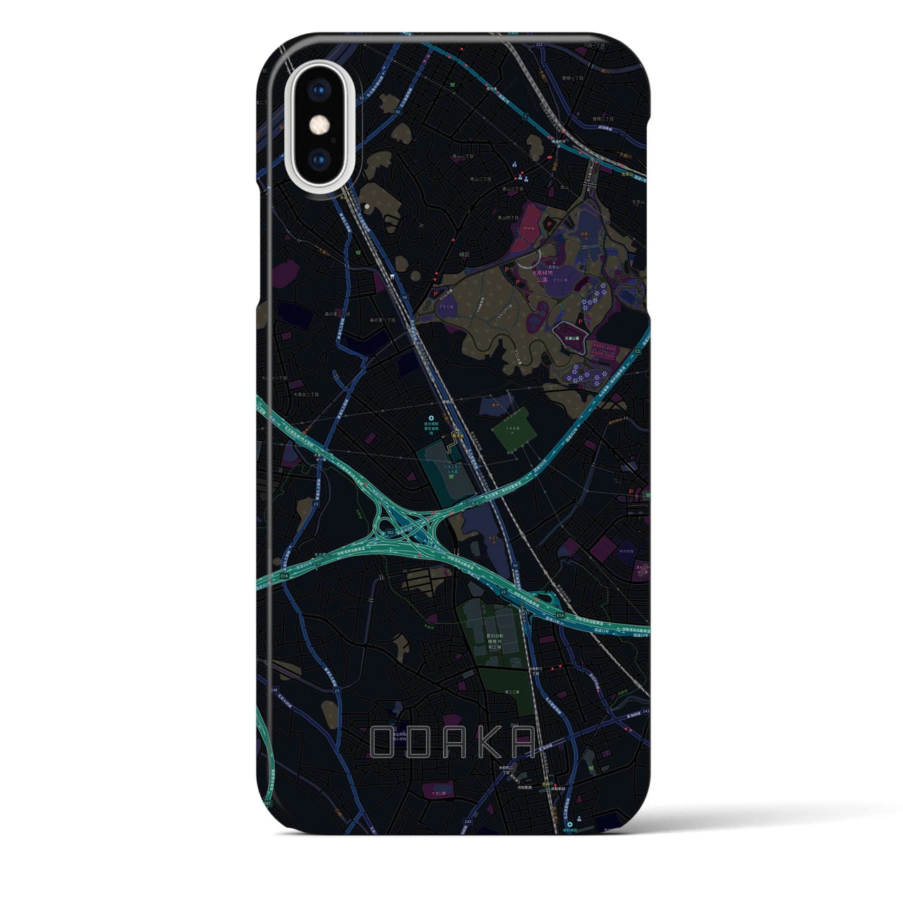 【大高(愛知県)】地図柄iPhoneケース(バックカバータイプ)