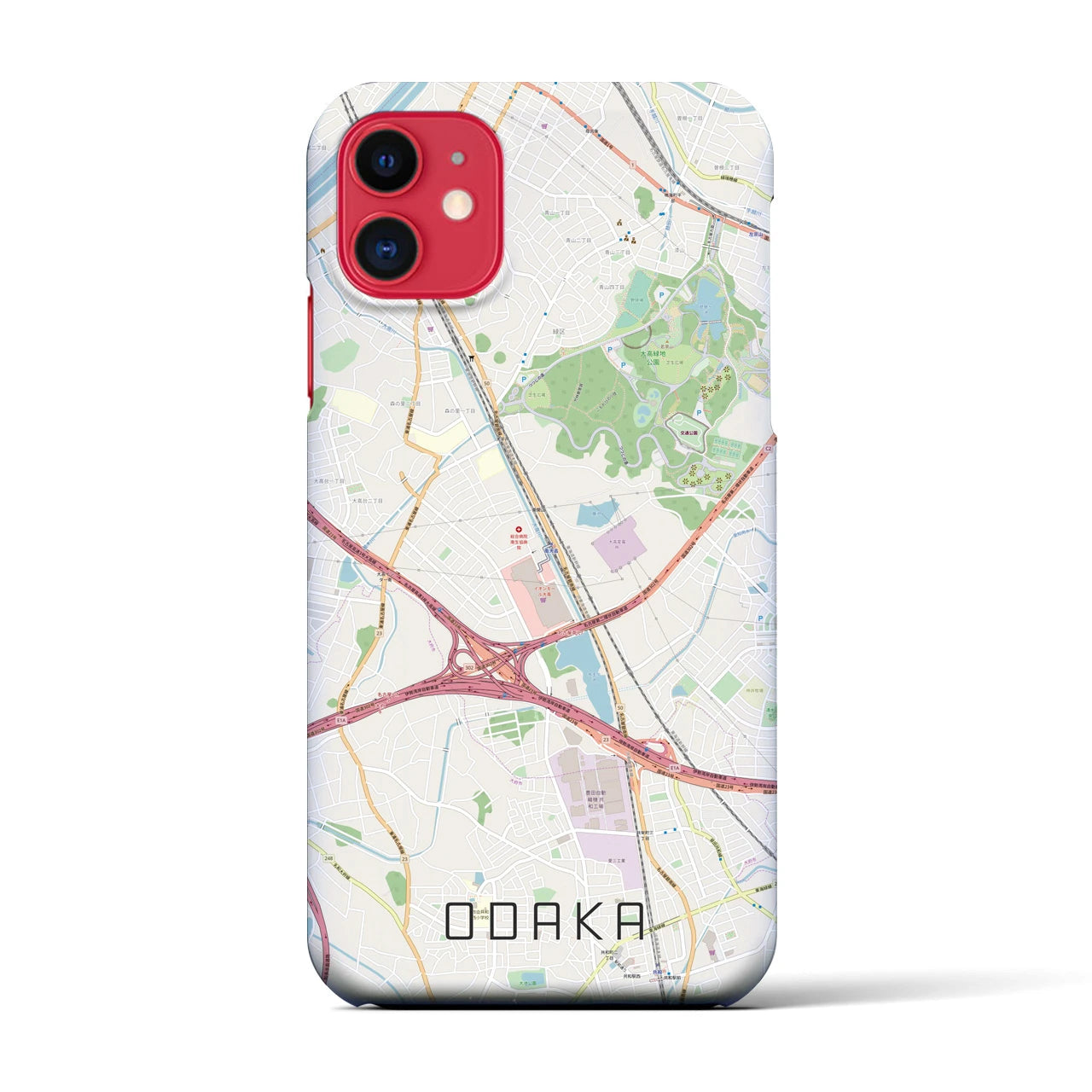 【大高(愛知県)】地図柄iPhoneケース(バックカバータイプ)