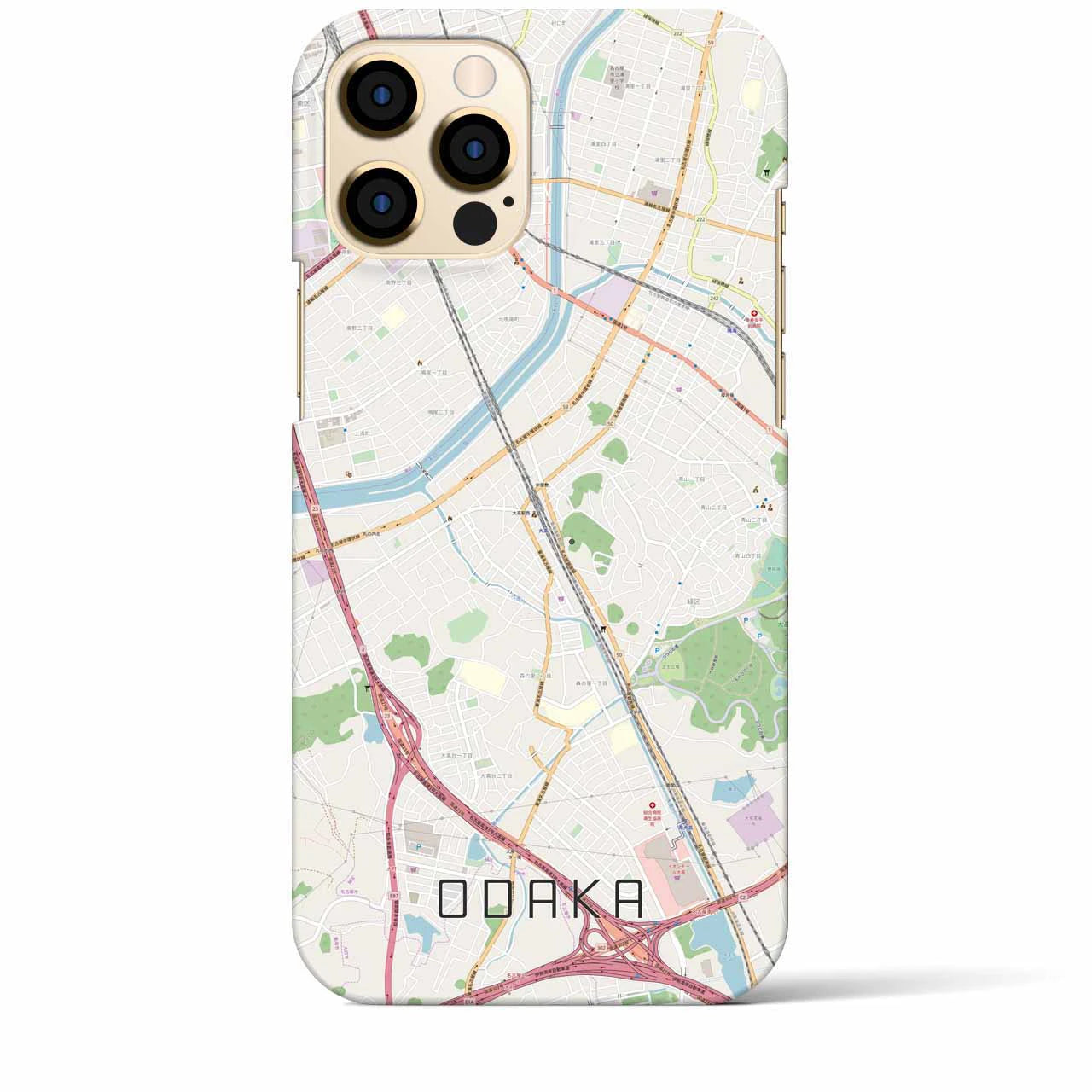 【大高(愛知県)】地図柄iPhoneケース(バックカバータイプ)